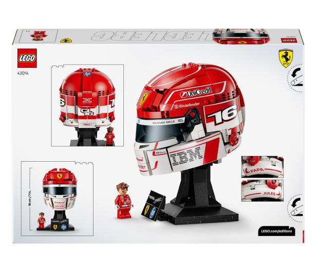 LEGO EDITIONS 43014 Kask Charles Leclerc Scuderia Ferrari HP - 1517900 - zdjęcie 10
